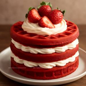 Red Velvet Waffle Cake Big