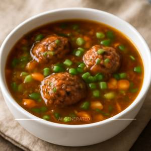 Veg Manchurian Soup