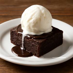 Classic Brownie With Ice Cream