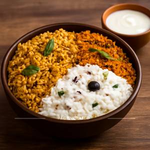 Pulihora Rice, Avakay Rice, Curd Rice Combo