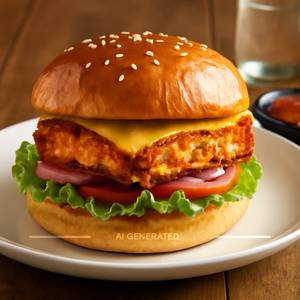 Tandoori Paneer Cheese Burger 