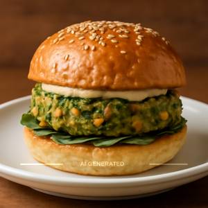 Spinach And Corn Burger