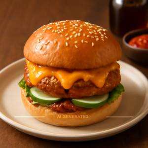 Schezwan Cheesy Burger