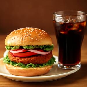 Veg Burger + Cold Drink