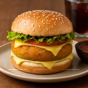 Cheese Aloo Tikki Burger