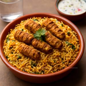 Soya Chaap Biryani