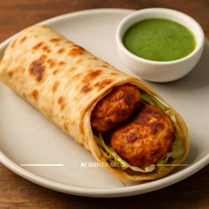Double tandoori aloo roll