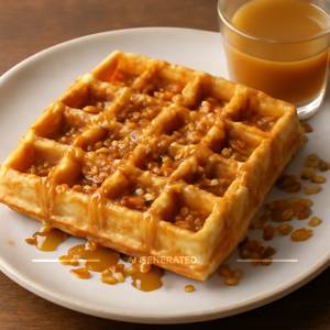 Butterscotch crunch waffle