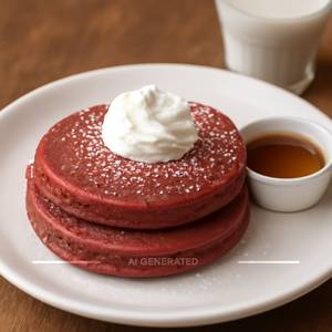 Red velvet pancake