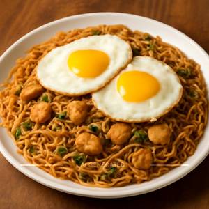Double egg chicken noodles