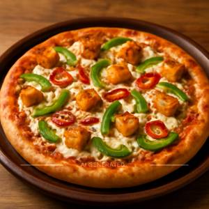 Spicy paneer pizza