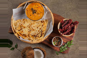 Malabar Paratha With Mushroom Chettinad [1 Piece]