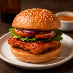 Chicken peri peri burger
