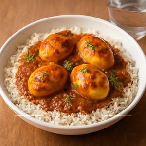 Egg curry rice bowl
