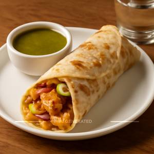 Achari   chaap roll