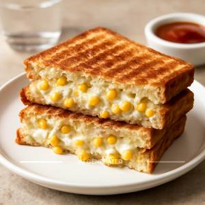 Sweet Corn Cheese Grill Sandwich