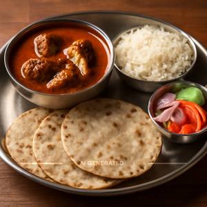 Mutton Bhakri Thali
