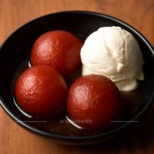 Gulabjamun(3) with vanilla scoop