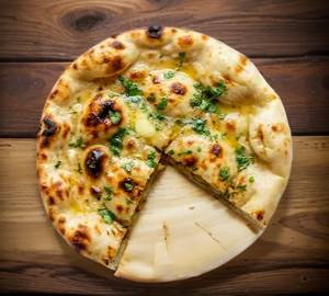 Butter aloo stuffed naan