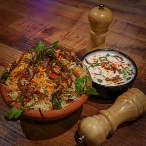 Chicken Biryani + Plain Raita