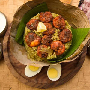 Prawns fry biryani  full