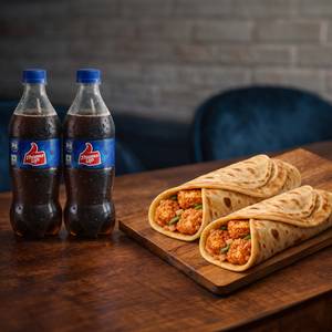 2 Paneer Tikka Rolls + 2 Thums Up [250 ml].