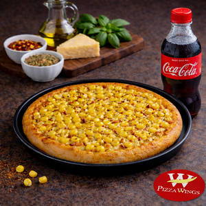 Sweet Corn Buttery Pan Pizza Pie+coke (250 Ml)