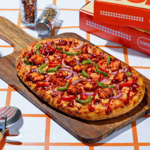 Korean JMT Volcano chicken Pizza.