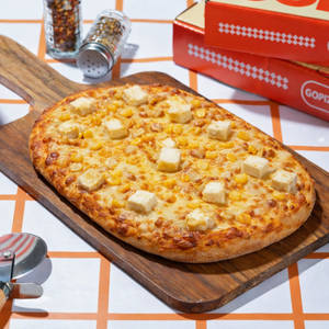 Corn & Cottage Cheese Pizza.