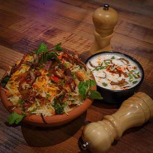 Chicken Biryani + Plain Raita