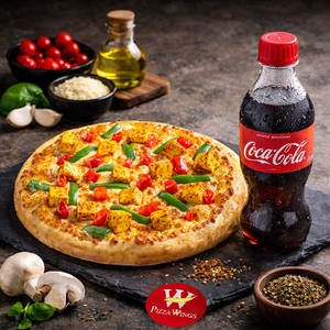 Tandoori Paneer Regular Pizza+coke 250ml