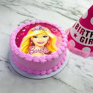 Barbie Doll Photo Cake