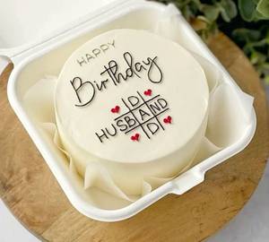 Birthday Day Husband Vanilla Bento Cake