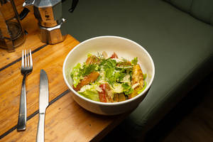 Grilled Courgette & Pomme Salad