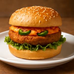 Spicy veg burger