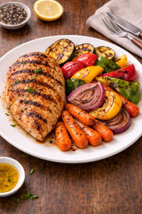Grilled Chicken Brest  with Grilled Veggies