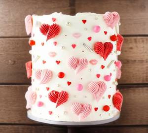 Heart Design Chocolate  Birthday Anniversary Love Cake