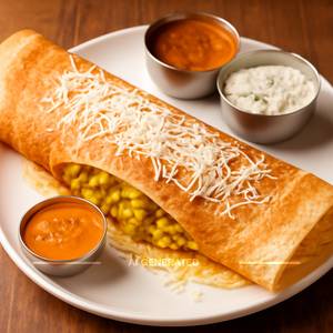 Cheese masala dosa