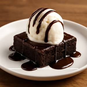 Brownie with Ice Cream