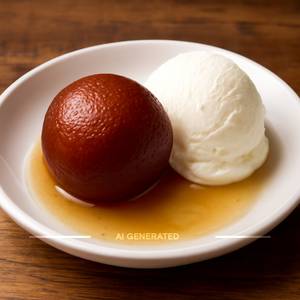 Gulab Jamun with Ice Cream