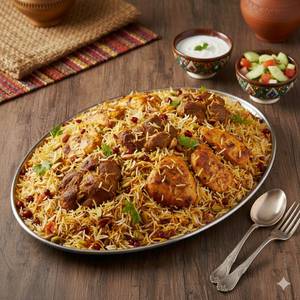 Lamb and chicken bukhteyari rice