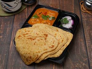 Paratha with Kadhai Soya chaap