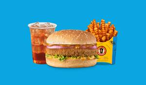 Veg Snacker Burger Fruit Iced Tea Combo