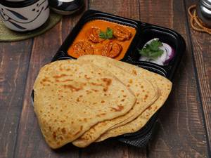 Paratha with Soya Chaap Masala