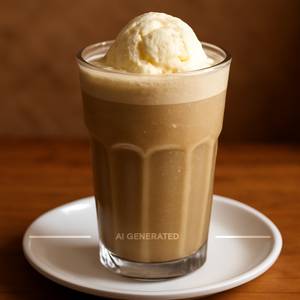 Cold coffee with ice cream
