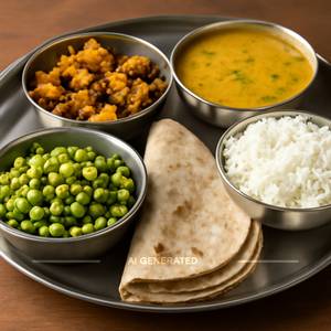 Green Peas Thali