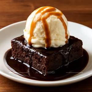 Hot Chocolate Brownie With Ice Cream