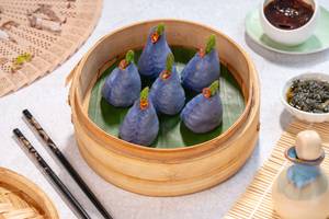 Blue Pea And Spicy Asparagus Dumplings (Mc)