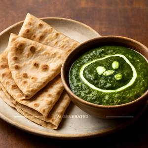 Rumali roti 3 &palak curry