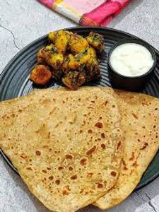 2 Plain Paratha +Jeera Aloo+Pickel